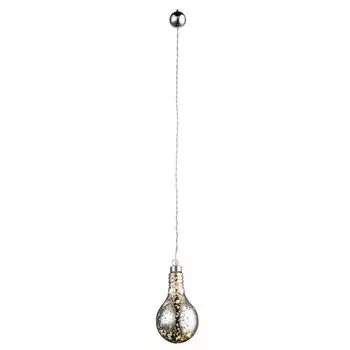 Светодиодный декоративный подвесной светильник, лампочка, высота 68 см. etc-shop, серебро