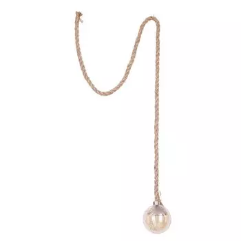 Светодиодный декоративный подвесной светильник, пеньковая веревка, стекло, В 160 см etc-shop, коричневый