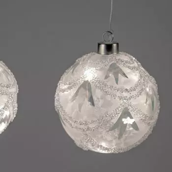 Светодиодный декоративный шар ICE AGE для подвешивания в ледяном виде D. 12см стекло Formano W24, прозрачный