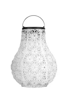 Светодиодный фонарь Pauleen "Sunshine Blaze Lanterns Solar белый флис Tyvek", 2 пламени, набор из 2 шт 16,0 см, Высота: 20,0 см, белый