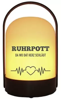 Светодиодный фонарь, Рурпотт, где бьется сердце, 23,5x13см, аккумуляторная светодиодная пластиковая лампа с надписью WB wohn trends