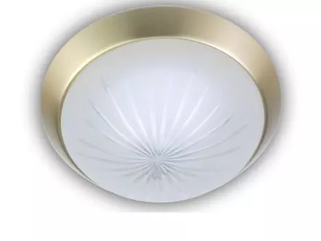 Светодиодный кухонный светильник круглый 40см из граненого стекла/матовой латуни освещение лестничной клетки Niermann Standby