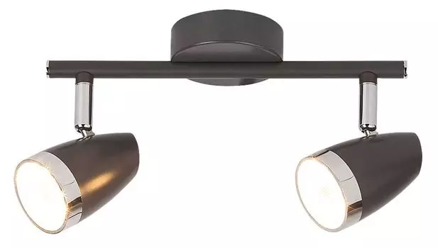 Светодиодный настенный и потолочный точечный светильник Rabalux Karen, 2 лампы. антрацит, хром, плата светодиодов, A, 6513, белый