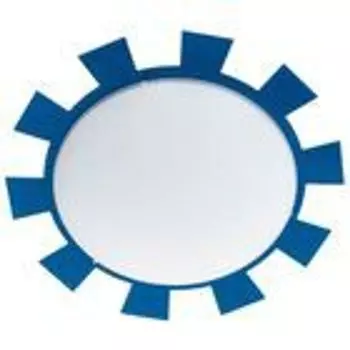 Светодиодный настенный/потолочный светильник RGB, синяя сталь, белое стекло, D 35 см etc-shop, синий