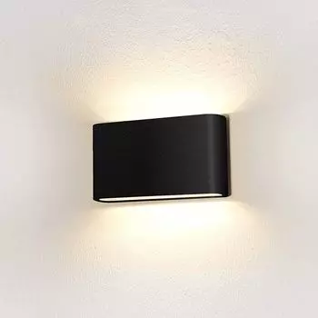 Светодиодный настенный светильник 12 Вт, водонепроницаемый современный настенный светильник, настенное освещение вверх и вниз, теплый белый 3000K lapalife, черный
