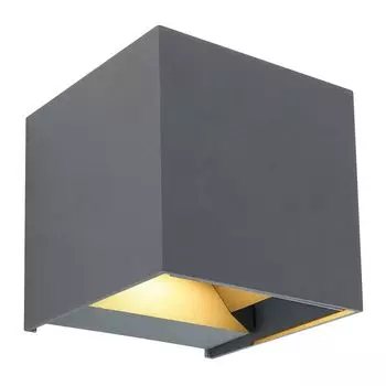 Светодиодный настенный светильник, алюминий, антрацит, L 10 см etc-shop, серый