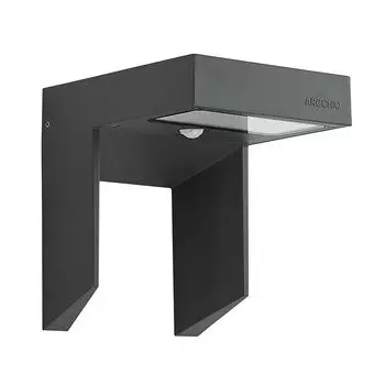 Светодиодный настенный светильник Arcchio снаружи 'Dynorma' черного цвета из алюминия, серый