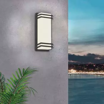 Светодиодный настенный светильник для наружного освещения TARAS из литого под давлением алюминия, черный Dapo Leuchten