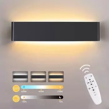 Светодиодный настенный светильник Dopwii для внутреннего освещения, настенный светильник мощностью 24 Вт с регулируемой яркостью и дистанционным управлением, настенный светильник 2700K - 6500K