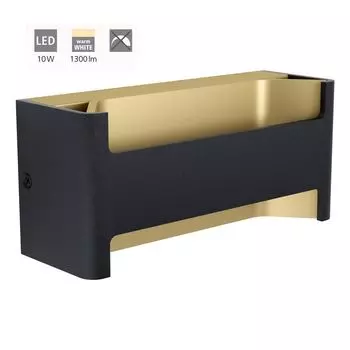 Светодиодный настенный светильник Eglo Felinoche 22 x 10 см Up & Down теплый белый, черный