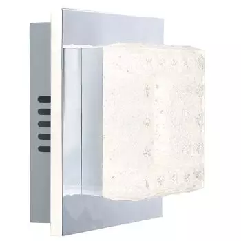 Светодиодный настенный светильник, хром, кристаллы L 18 см, Globo Lighting, серебро