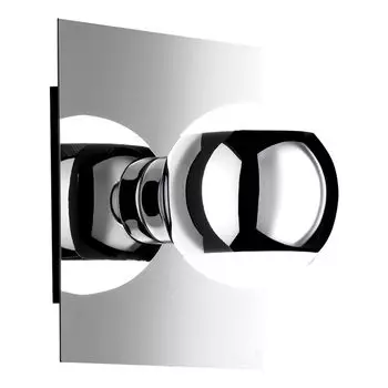 Светодиодный настенный светильник, хром, передвижной точечный светильник, D 8 см etc-shop, серебро