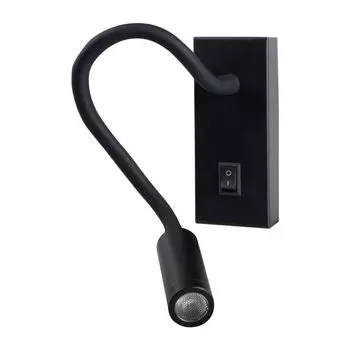 Светодиодный настенный светильник Kanlux Tonil черного цвета 3,3 Вт 145 лм с кронштейном для чтения, черный