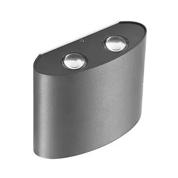 Светодиодный настенный светильник Lindby для наружного освещения 'Gatlin' черного цвета из алюминия