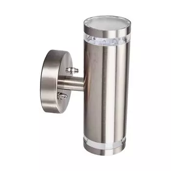 Светодиодный настенный светильник Lindby для наружного освещения Tiberius из алюминия из нержавеющей стали.