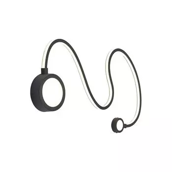 Светодиодный настенный светильник Lindby для внутреннего освещения 'Rion' черного цвета из металла, черный