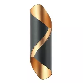 Светодиодный настенный светильник Lindby для внутреннего освещения 'Ulini' черного цвета из алюминия