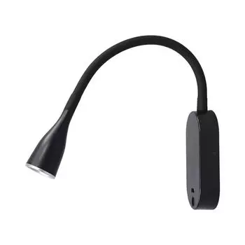 Светодиодный настенный светильник Lindby для внутреннего освещения 'Enna' черного цвета из пластика, черный