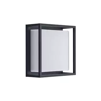 Светодиодный настенный светильник Lucande для наружного освещения 'Kuga' черного цвета из алюминия, серый