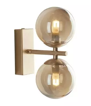 Светодиодный настенный светильник MeineWunschleuchte Bubble Messing Amberglas цвет messing-amber