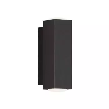 Светодиодный настенный светильник, металл, черный, H 13 см etc-shop