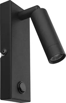 Светодиодный настенный светильник, металлический регулируемый с выключателем, черная лампа для чтения, настенный светильник, кровать, диван Licht-Erlebnisse