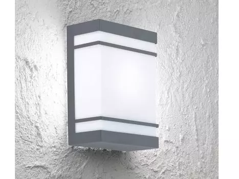 Светодиодный настенный светильник/наружный светильник из нержавеющей стали высотой 24 см, освещение фасада дома Wofi, серебро