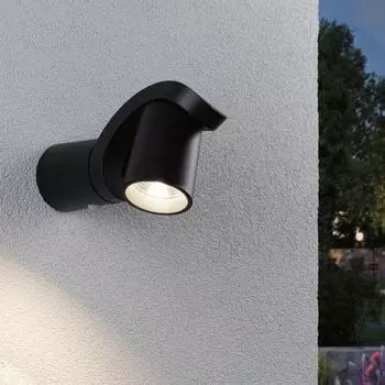 Светодиодный настенный светильник Paulmann Cuff антрацитового цвета 10 Вт 700 лм IP44 с датчиком движения и датчиком сумерек, черный