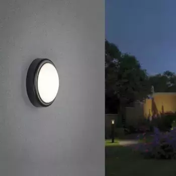 Светодиодный настенный светильник Paulmann для наружного освещения "IP44 180мм 3000K 15Вт 1050 лм 230В серый пластик " 18,0 см, серый