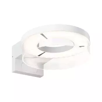 Светодиодный настенный светильник Paulmann для наружного освещения "Capea IP44 231mm 3000K 700lm 230V алюминий", 1 лампочка, детектор движения 23,1 см, Высота: 10,3 см, белый