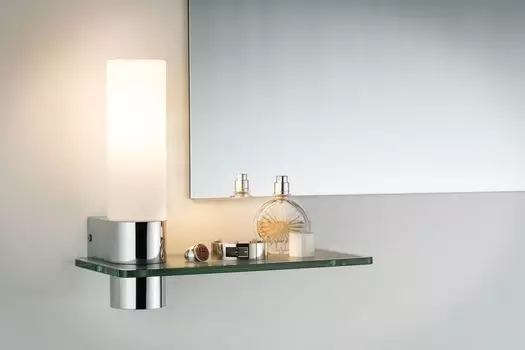 Светодиодный настенный светильник Paulmann с зеркалом Asterion хром/опал IP44 4,5 Вт теплый белый, серебро