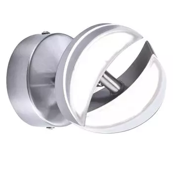 Светодиодный настенный светильник, подвижное пятно, сталь, высота 12,5 см. etc-shop, серебро