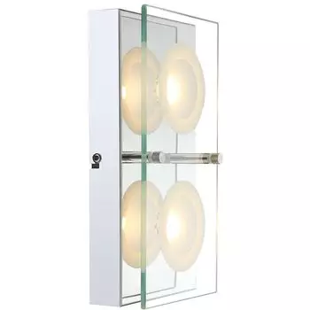 Светодиодный настенный светильник, стеклянная пластина, 2 лампочки, L 25 см etc-shop