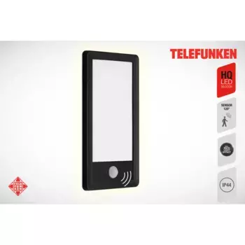 Светодиодный настенный светильник Telefunken для наружного освещения «NIZZA», черно-белый