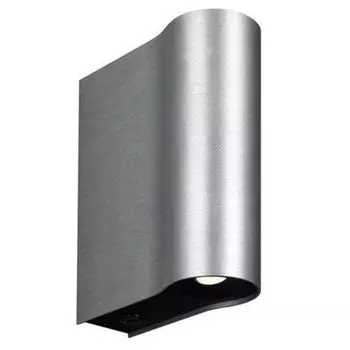 Светодиодный настенный светильник TopSelection Leah 2x 2,5 Вт PowerLED теплый белый с регулируемой яркостью, матовый Philips, серебро