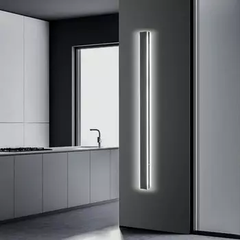 Светодиодный настенный светильник Ультратонкий светильник для прихожей, настенный светильник для внутреннего использования, для приемных, для улицы, 80 см, 18 Вт, холодный белый Jopassy, черный