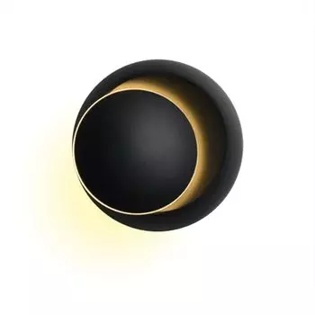 Светодиодный настенный светильник, вращающийся на 360 градусов, круглый полумесяц, настенный светильник, ночник, креативный современный прикроватный светильник для гостиной, спальни, прихожей, прохода, коридора andoer