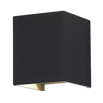 Светодиодный настенный светильник, вверх и вниз, регулируемый световой конус, L 10 см etc-shop, черный