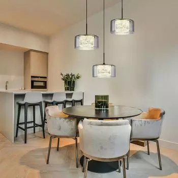 Светодиодный подвесной светильник, черный, дымчатое стекло, В 150 см Globo Lighting