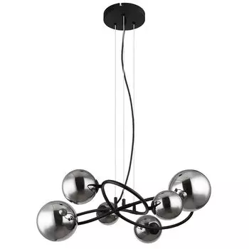 Светодиодный подвесной светильник, черный металл, дымчатое стекло, L 62,2 см Globo Lighting