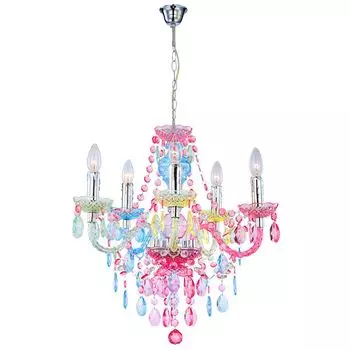 Светодиодный подвесной светильник из хромированных и акриловых кристаллов. etc-shop