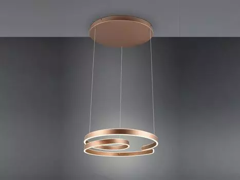 Светодиодный подвесной светильник изогнутый Кофейный 65см TRIO