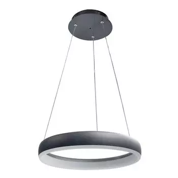 Светодиодный подвесной светильник, кольцо, акрил, пульт дистанционного управления, диммируемый, CCT etc-shop, черный