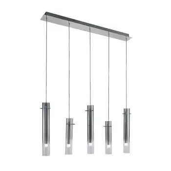 Светодиодный подвесной светильник Lucande "Korvitha" из алюминия и стекла