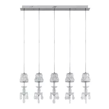 Светодиодный подвесной светильник Lucande 'Yasanie' из прозрачного хрусталя