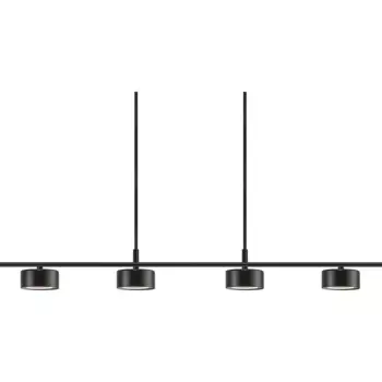 Светодиодный подвесной светильник Nordlux «CLYDE», 4 пламени, источник света, светодиодный модуль | Постоянно встроенный светодиод, подвесной светильник, + светодиод, + диммер для декоративного освещения, регулируемый, черный