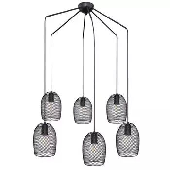 Светодиодный подвесной светильник, оплетка, черный, 75 см etc-shop