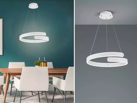 Светодиодный подвесной светильник PARMA металл белый матовый с 3-х ступенчатым диммером 50см Reality Leuchten