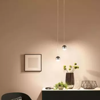 Светодиодный подвесной светильник Paulmann URail Capsule II в матовом черном цвете и хроме, 6 Вт, 400 лм, 2700 К, черный