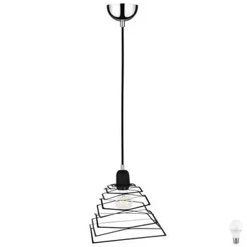 Светодиодный подвесной светильник, промышленный, черный металл, H 120см etc-shop